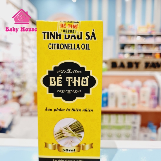 Tinh dầu sả nguyên chất Bé Thơ 50ml