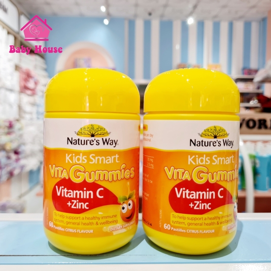 Kẹo dẻo Nature's Way Vitamic C &amp; ZinC 60 viên