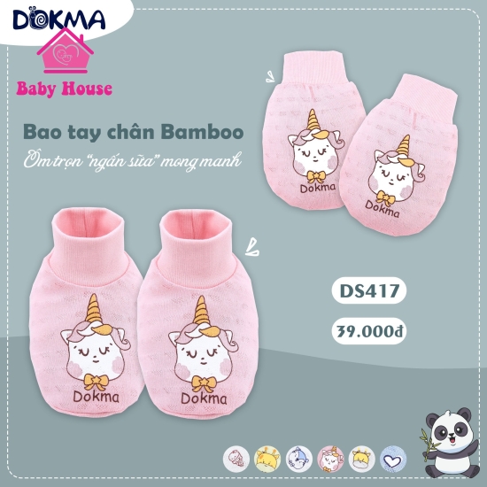 Set bao tay bao chân sợi tre Dokma DS417