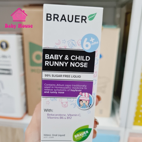 Siro trị sổ mũi Brauer Runny Nose 6M+