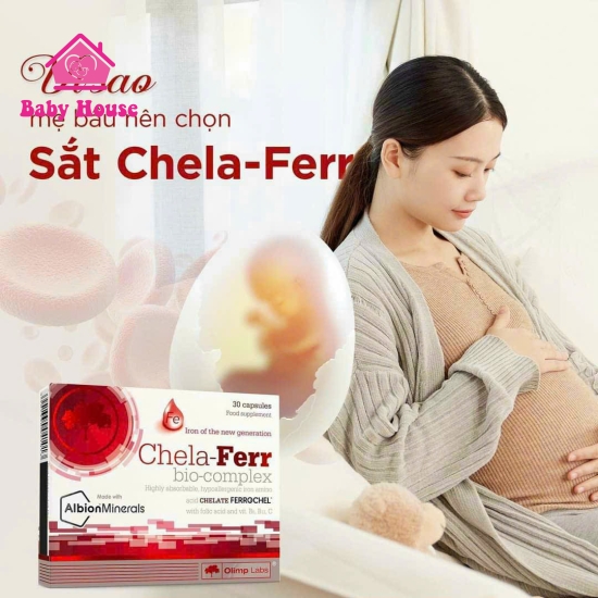 Sắt bầu hữu cơ Chela-Ferr Bio-complex 30 viên